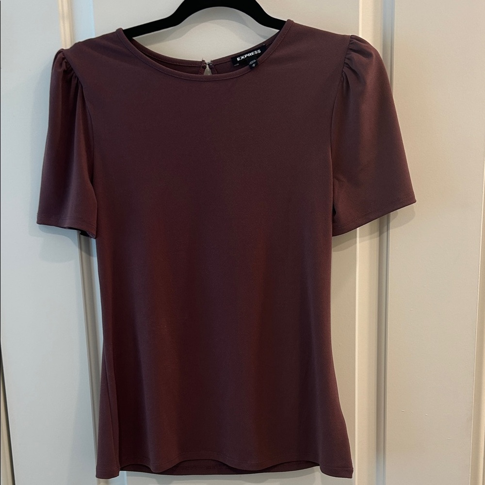 Express Muave Puff sleeve Blouse
